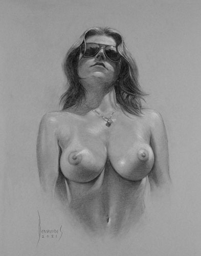 female nude drawing