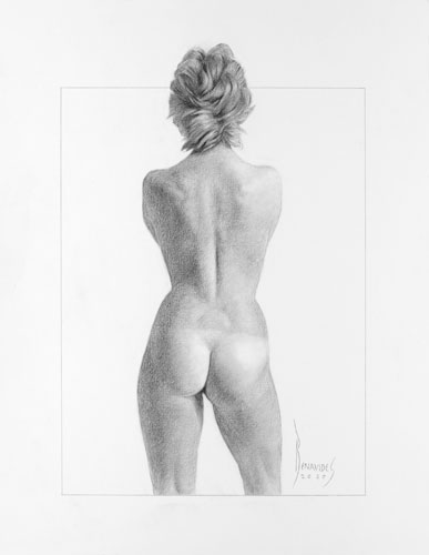 female nude drawing