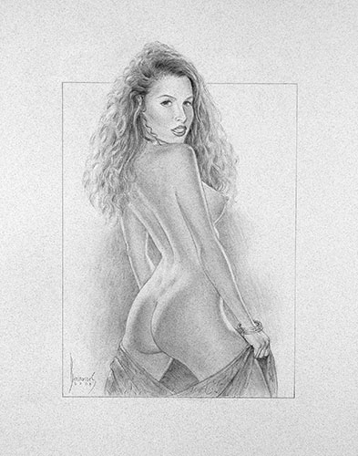 female nude drawing