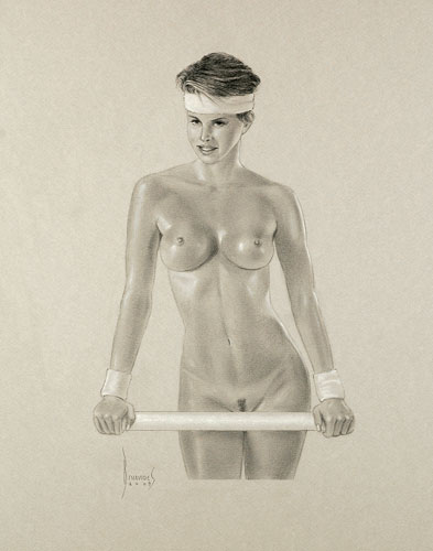 female nude drawing