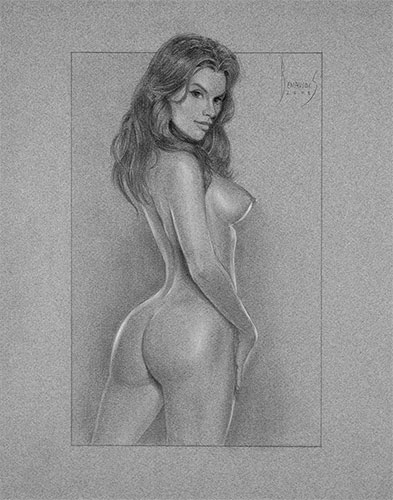 female nude drawing