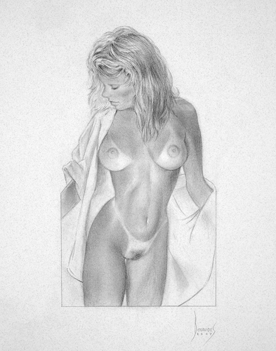 female nude drawing