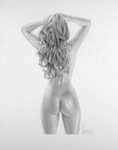 female nude drawing