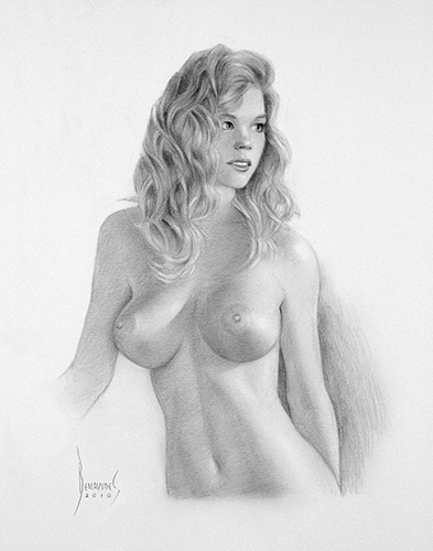 female nude drawing