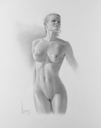 female nude drawing