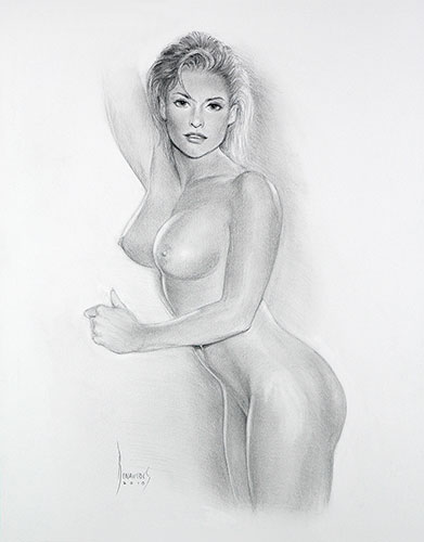 female nude drawing