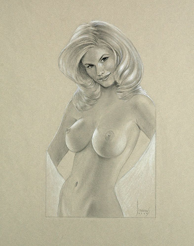 female nude drawing