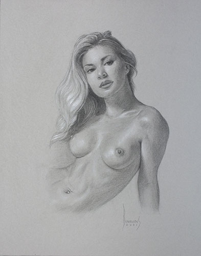 female nude drawing